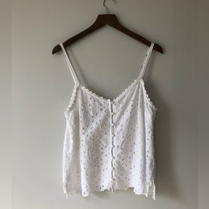 Abercrombie Eyelet Cami- size Lrg